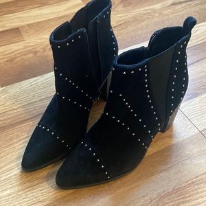 Like new black suede ankle boots